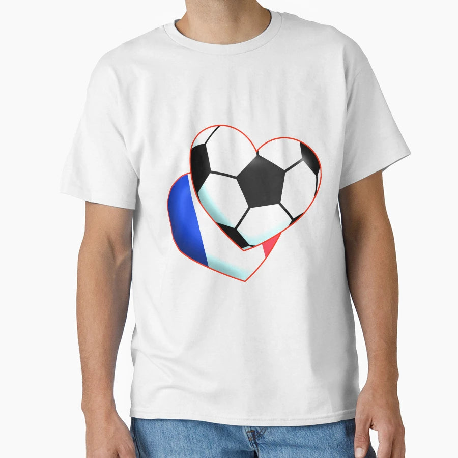 Football Heart France T-Shirt - Fun Novelty Design for Adults - T-Shirt, Sweatshirt, Hoodie