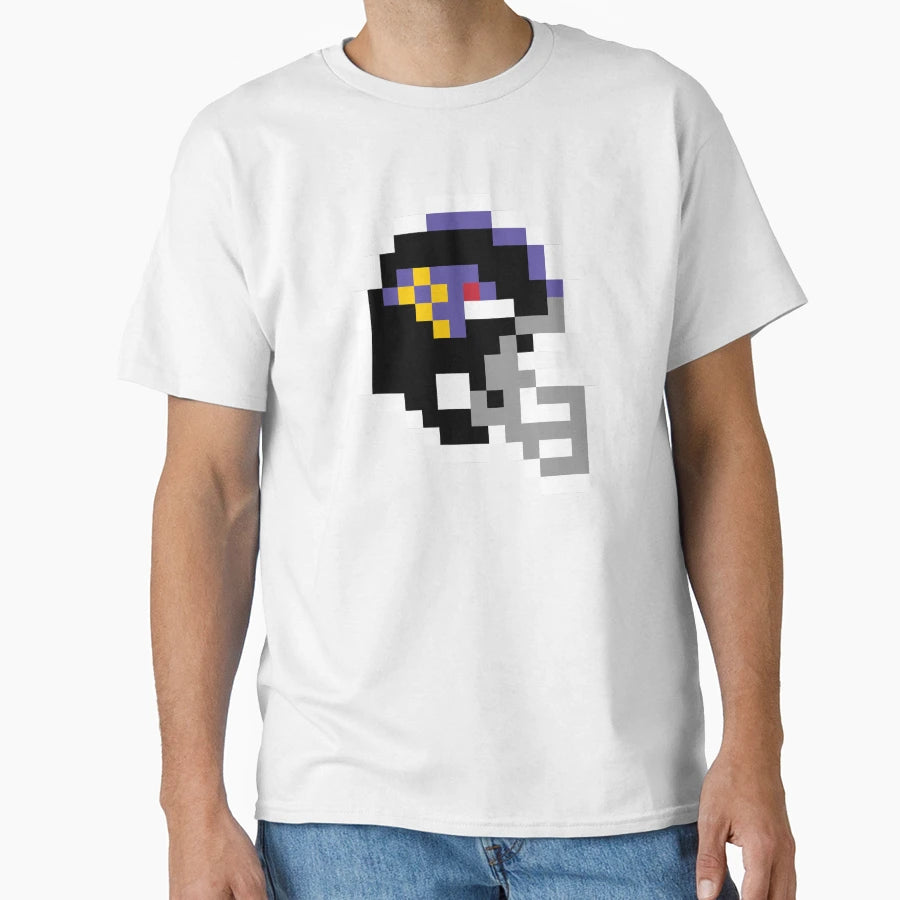 Baltimore Ravens 8 Bit Football Helmet Only T-Shirt - Trendy Graphic Unisex - T-Shirt, Sweatshirt, Hoodie