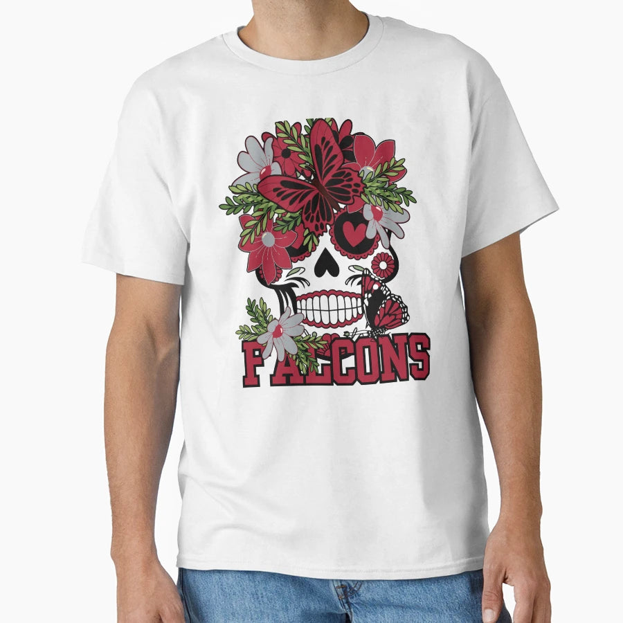 Atlanta Falcons Scull T-Shirt - Unique Graphic Unisex - T-Shirt, Sweatshirt, Hoodie