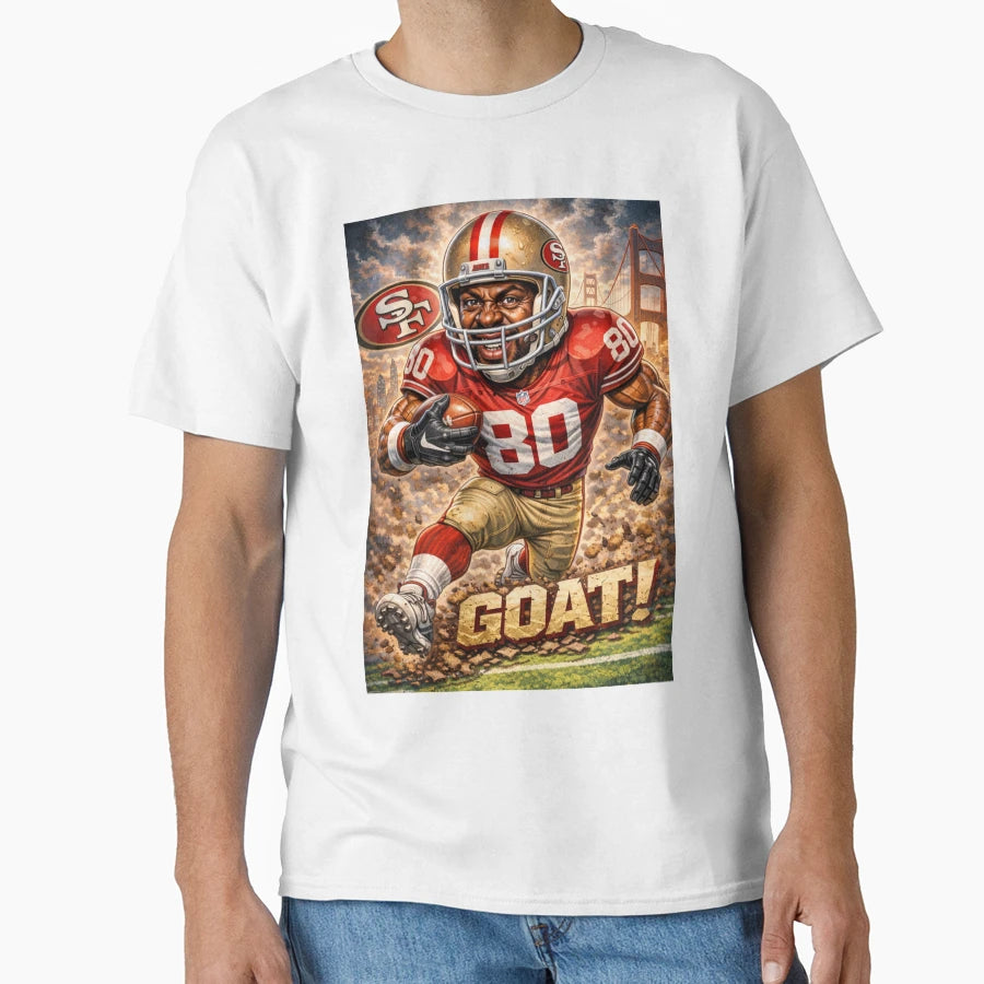 Jerry Rice Art T-Shirt - Graphic Print Men Women - T-Shirt, Sweatshirt, Hoodie