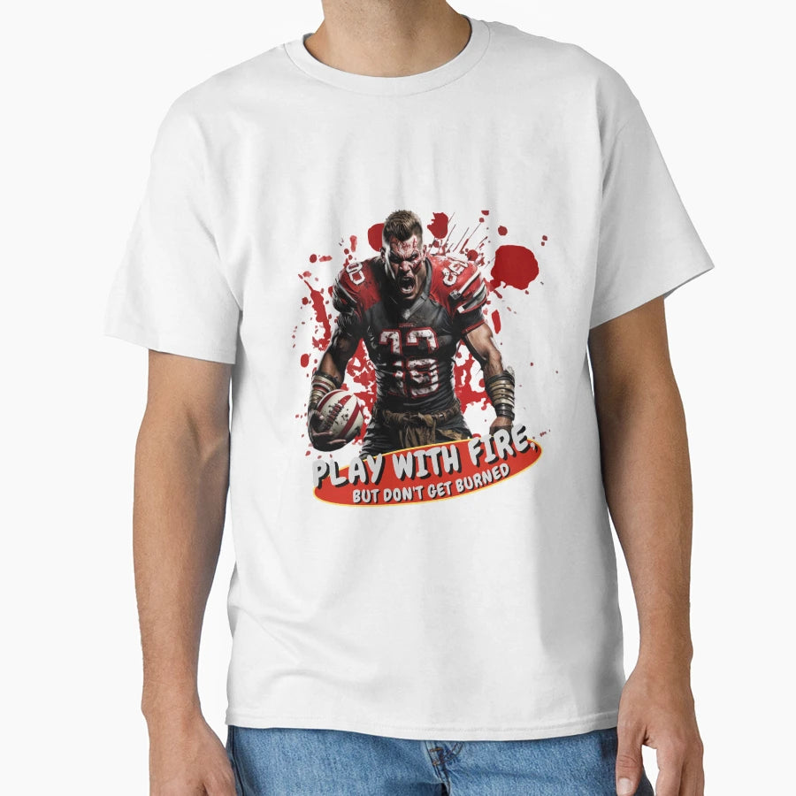 American Football Player Dynamic T-Shirt - Fun Novelty Design for Adults - T-Shirt, Sweatshirt, Hoodie