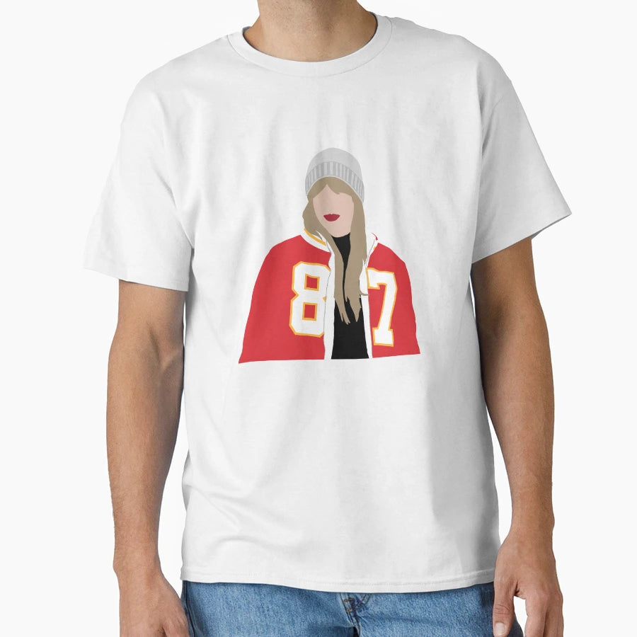 Swift Silhouette Kelce Kansas City T-Shirt - Minimalist Print Men Women - T-Shirt, Sweatshirt, Hoodie