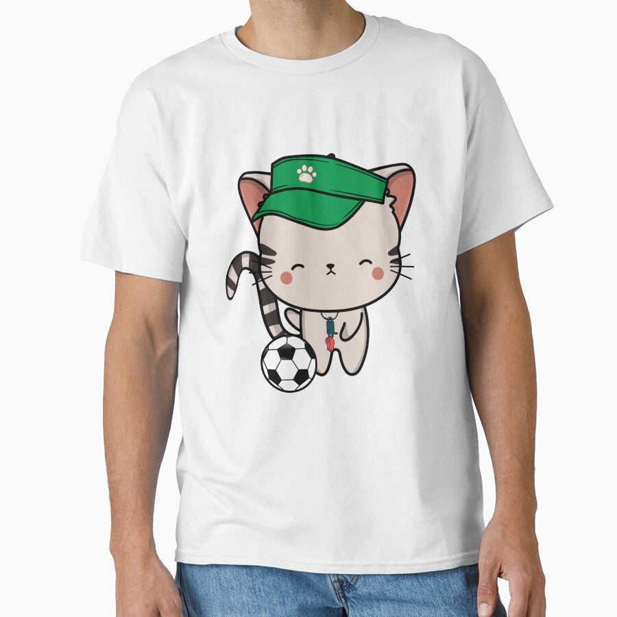 Soccer Player Tabby Cat by Pet Station - Adult & Kids T-Shirts, Sweatshirts & Hoodies apparel design preview 1