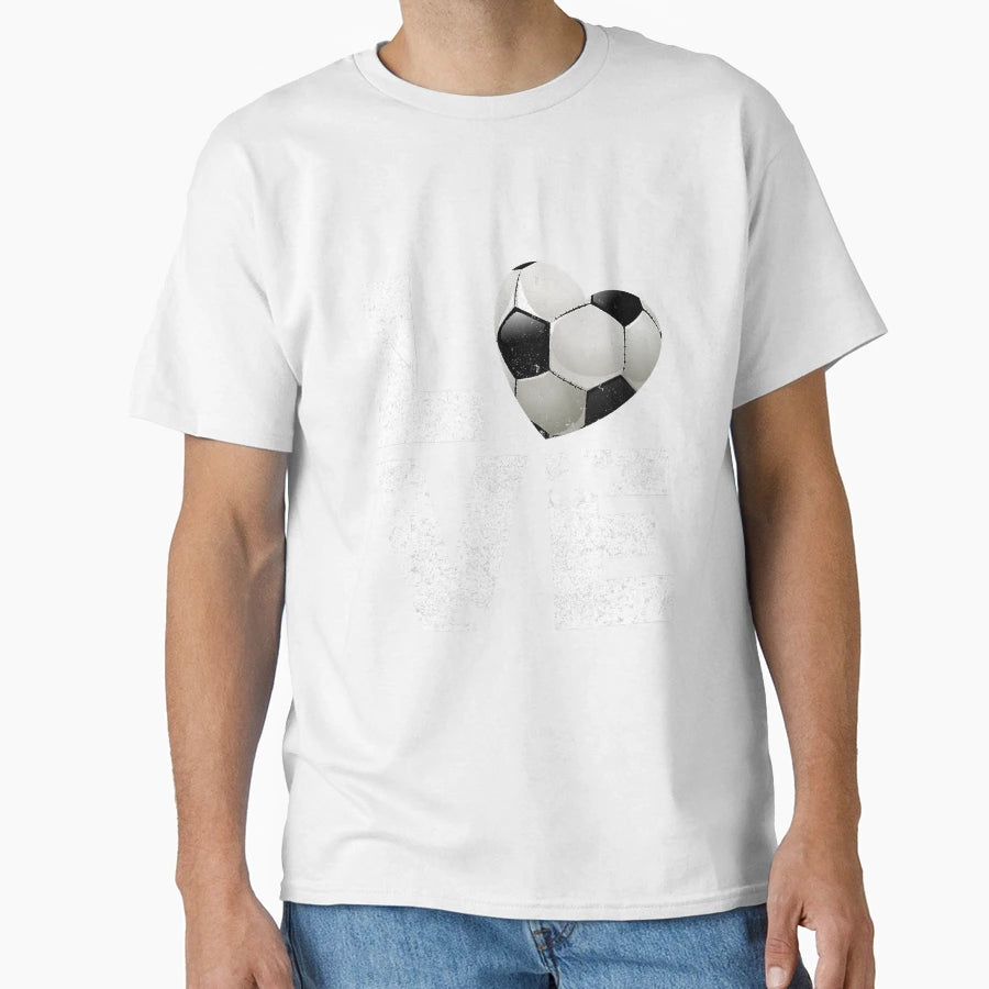 Soccer Heart I Love Soccer T-Shirt - Casual Everyday Wear Unisex - T-Shirt, Sweatshirt, Hoodie
