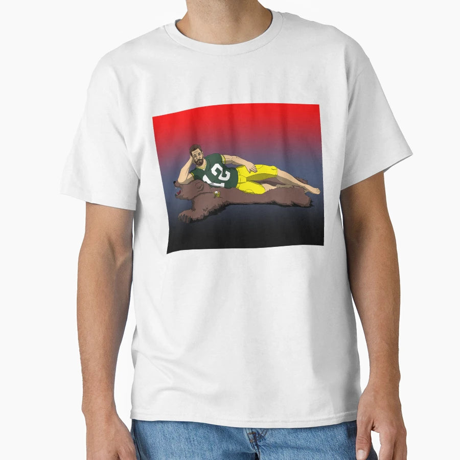 Rodgers Bear Rug T-Shirt - Trendy Graphic Men Women - T-Shirt, Sweatshirt, Hoodie