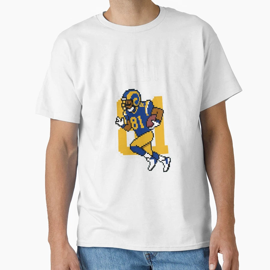 Torry Holt 81 Rams 8 Bit Football T-Shirt - Custom Art Print Men Women - T-Shirt, Sweatshirt, Hoodie