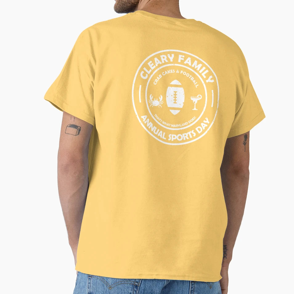Cleary Family Football T-Shirt - Custom Art Print for Adults - T-Shirt, Sweatshirt, Hoodie