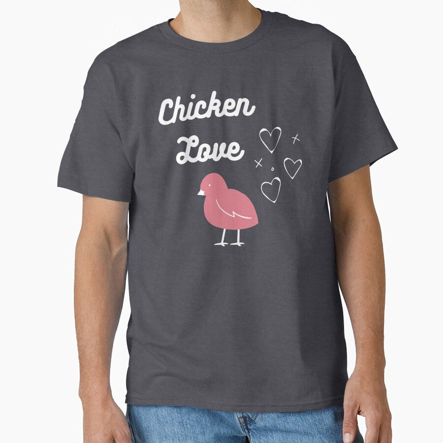 Pink Chicken Love by Cluckin' Mad - Adult & Kids T-Shirts, Sweatshirts & Hoodies apparel design preview 1