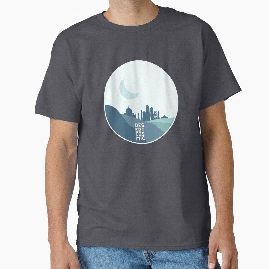 Desert Cosmic Night Celestial and City Silhouette by - Adult & Kids T-Shirts, Sweatshirts & Hoodies apparel design preview 1
