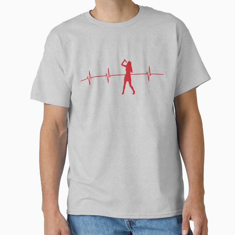 Music Heartbeat Artist Red T-Shirt - Trendy Graphic Unisex - T-Shirt, Sweatshirt, Hoodie