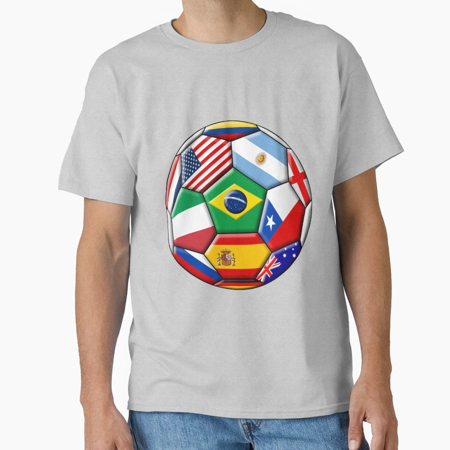 Soccer Various Flags T-Shirt - Casual Everyday Wear Unisex - T-Shirt, Sweatshirt, Hoodie