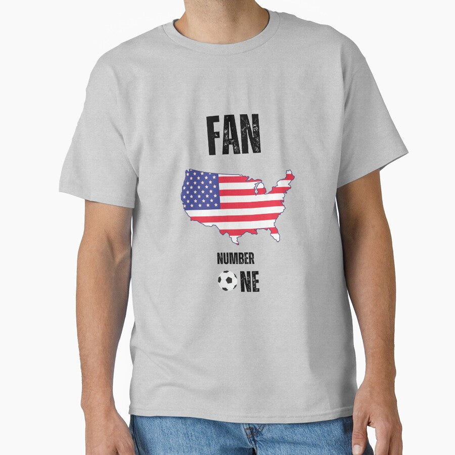 Us .teeshirt soccer fan number one by Passionfoot - Adult & Kids T-Shirts, Sweatshirts & Hoodies apparel design preview 1