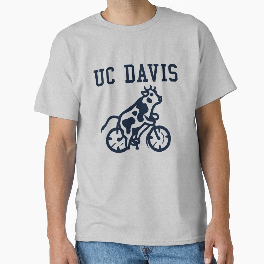 UC Davis Cow Bicycle by only1bigboy - Adult & Kids T-Shirts, Sweatshirts & Hoodies apparel design preview 1