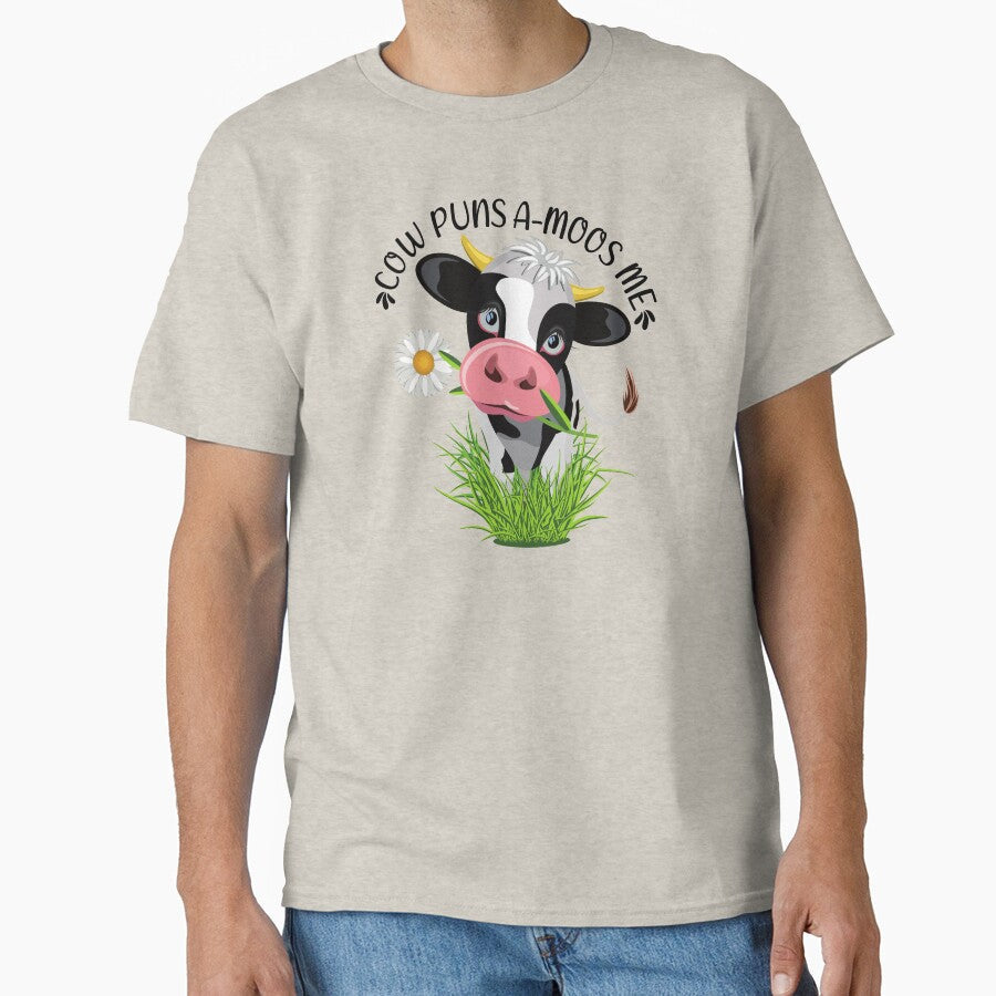 Cow Puns A-Moos Me Kawaii by KawaiiPark - Adult & Kids T-Shirts, Sweatshirts & Hoodies apparel design preview 1