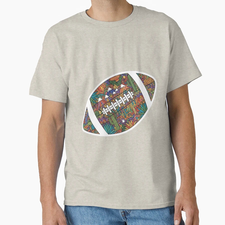 Colorful Desert Football T-Shirt - Aesthetic Graphic for Adults - T-Shirt, Sweatshirt, Hoodie