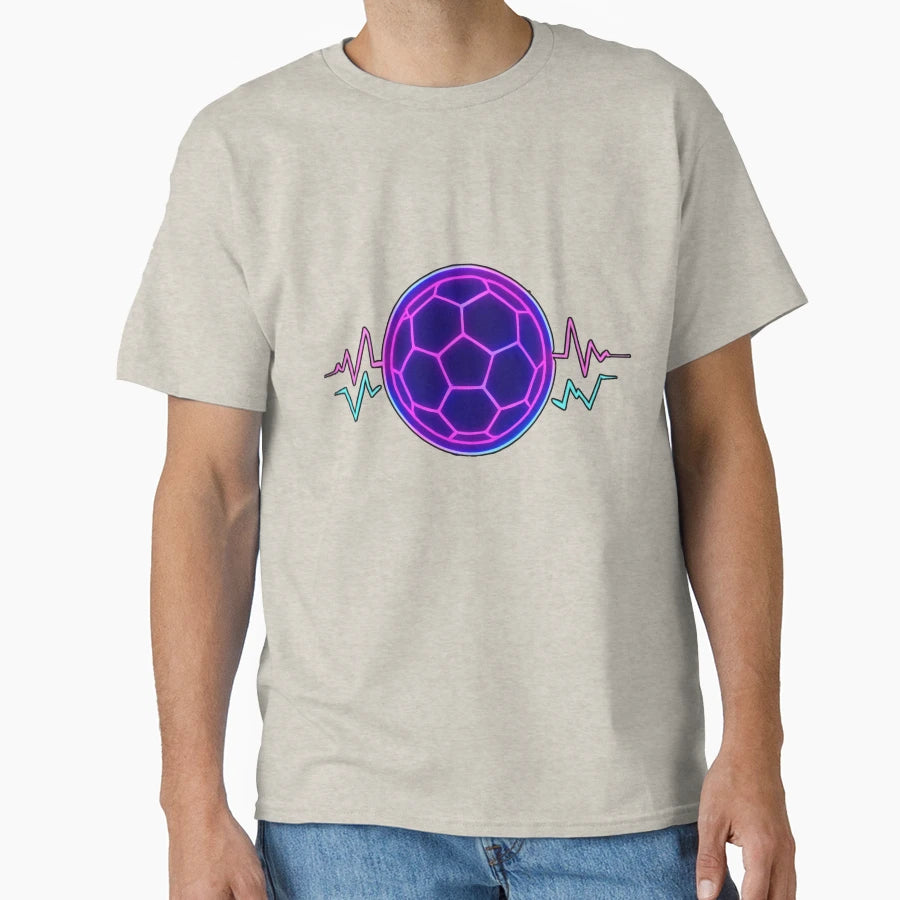 Neon Football Heartbeat Soccer Lover T-Shirt - Streetwear Style for Adults - T-Shirt, Sweatshirt, Hoodie
