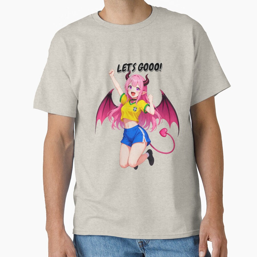 Noxie Lets Go Cute Demon Anime Brazil Soccer Fan Hype - Adult & Kids T-Shirts, Sweatshirts & Hoodies apparel design preview 1