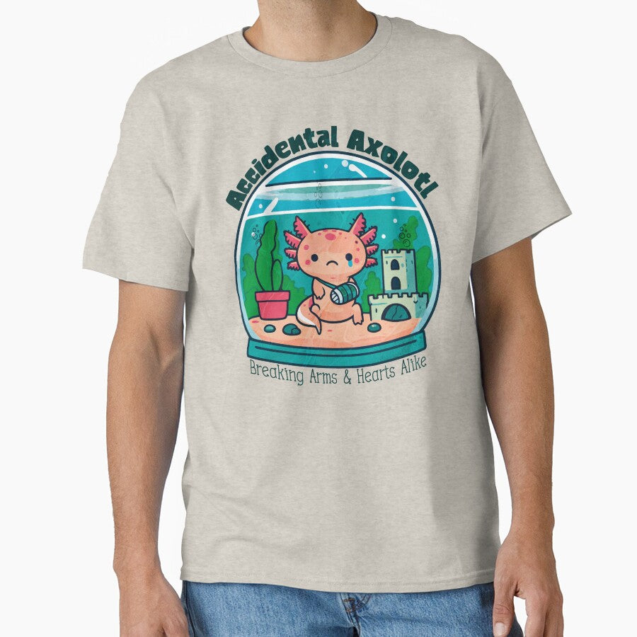 Accidental Axolotl Funny Design by Sir Meow - Adult & Kids T-Shirts, Sweatshirts & Hoodies apparel design preview 1