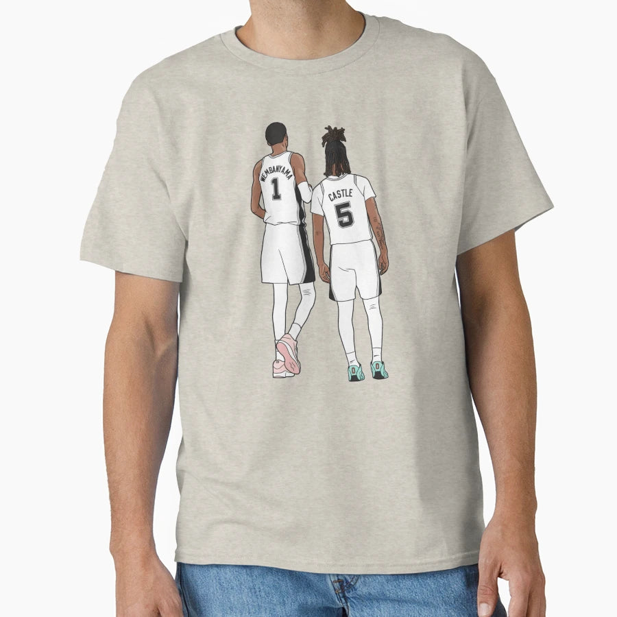 Victor Wembanyama And Stephon Castle T-Shirt - Trendy Graphic for Adults - T-Shirt, Sweatshirt, Hoodie
