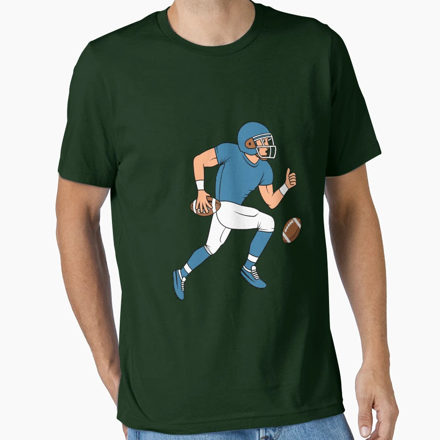 American Football Cartoon T-Shirt - Graphic Print Unisex - T-Shirt, Sweatshirt, Hoodie