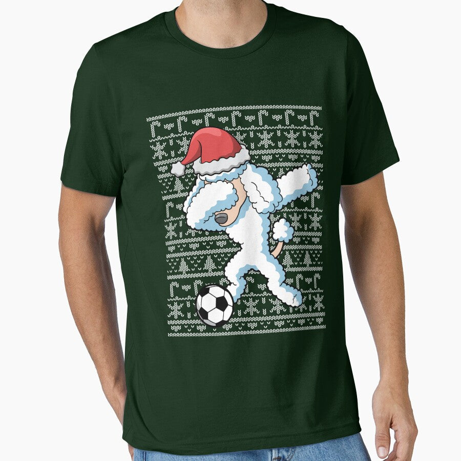 Dabbing Poodle Soccer Football Ugly Christmas by - Adult & Kids T-Shirts, Sweatshirts & Hoodies apparel design preview 1