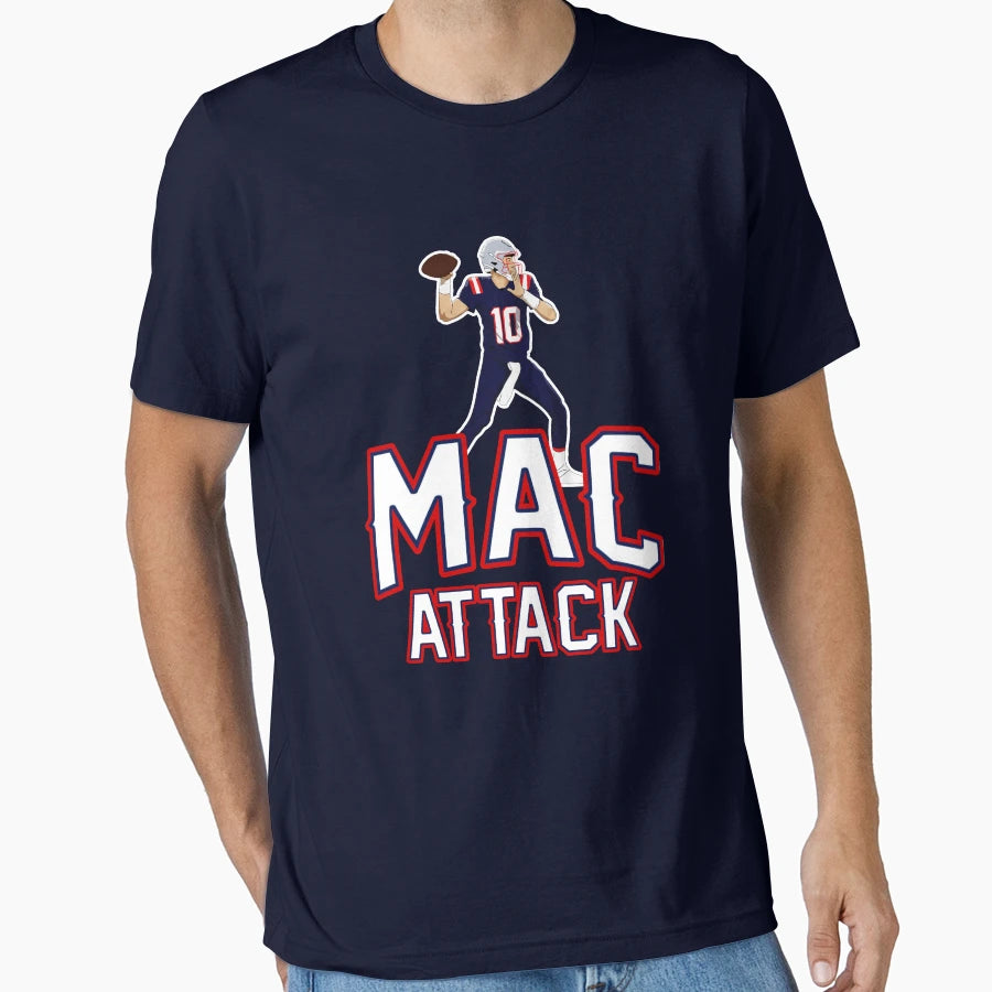 Mac Attack New England Football And T-Shirt - Unique Graphic Men Women - T-Shirt, Sweatshirt, Hoodie