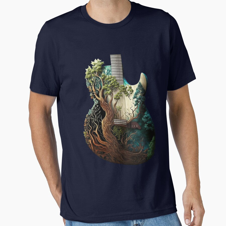 Nature Guitar by DianaaBoutique - Adult & Kids T-Shirts, Sweatshirts & Hoodies apparel design preview 1