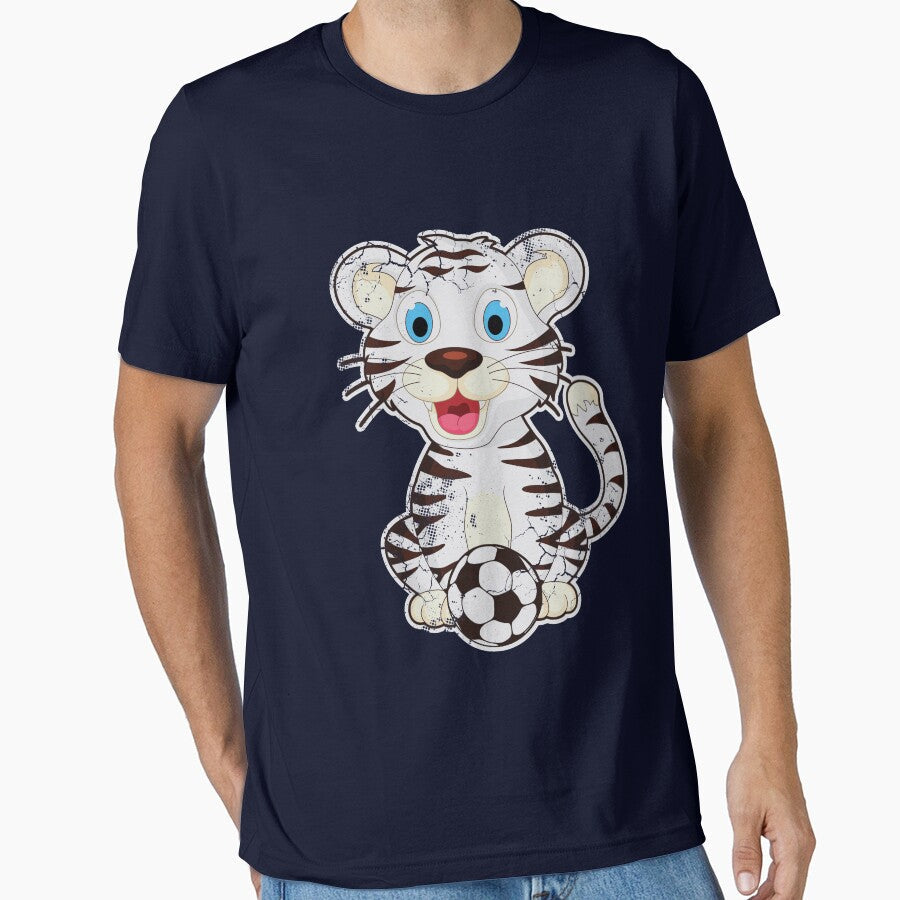 White Tiger Soccer by frittata - Adult & Kids T-Shirts, Sweatshirts & Hoodies apparel design preview 1