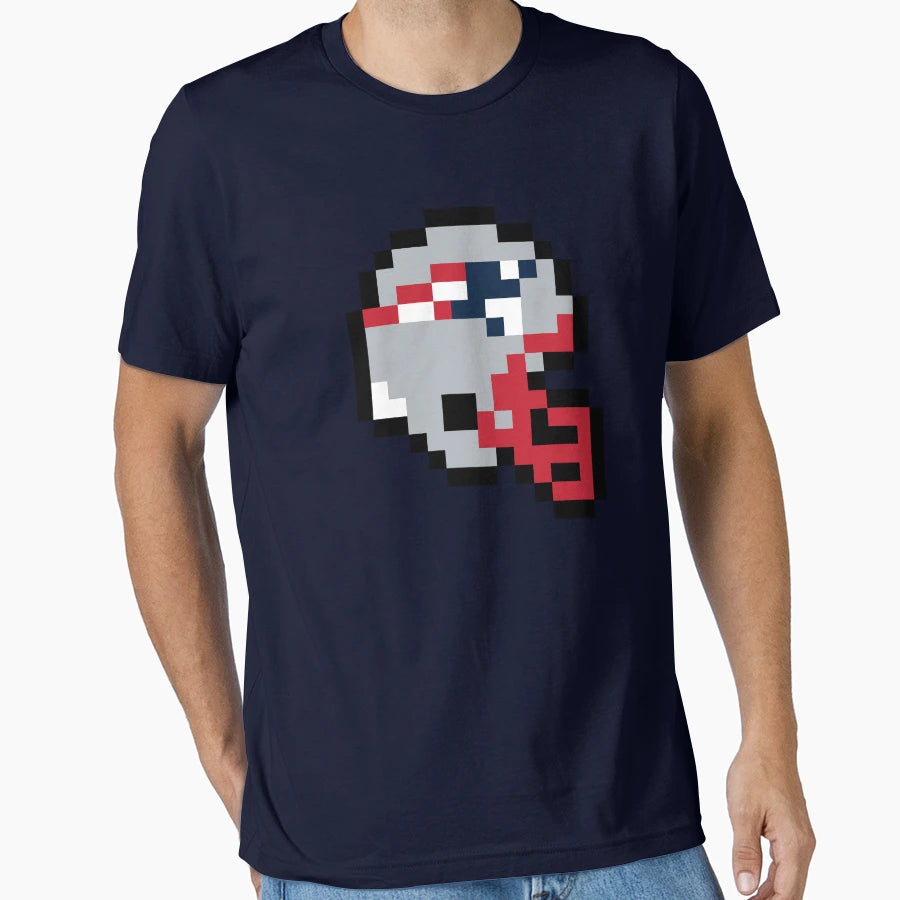 New England Patriots 8 Bit Football Helmet T-Shirt - Unique Graphic Unisex - T-Shirt, Sweatshirt, Hoodie