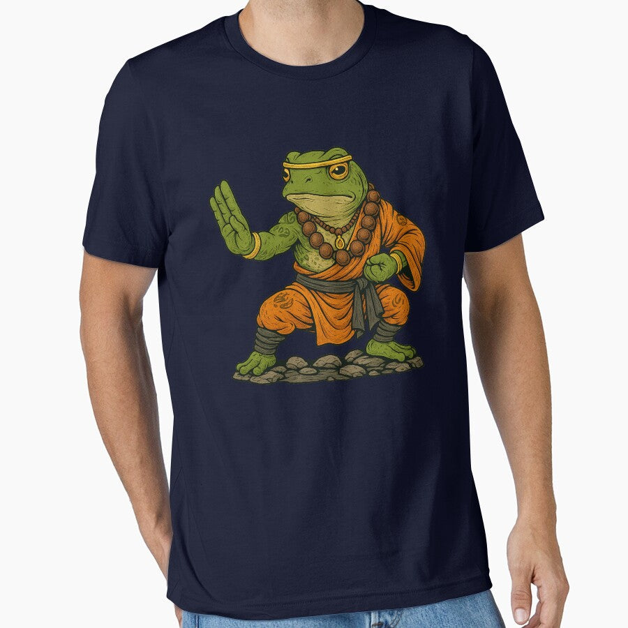 Shaolin Frog The Calm Warrior by EchoDimension - Adult & Kids T-Shirts, Sweatshirts & Hoodies apparel design preview 1