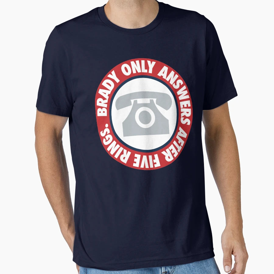 Brady Only Answers After Five Rings Red T-Shirt - Unique Graphic Men Women - T-Shirt, Sweatshirt, Hoodie