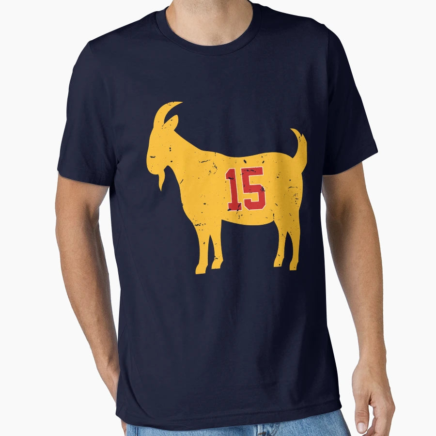 Football Player Mahomes Goat 15 Gift T-Shirt - Unique Graphic for Adults - T-Shirt, Sweatshirt, Hoodie