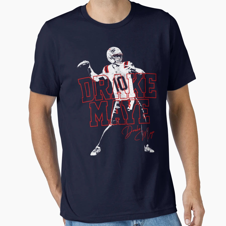 Drake Maye T-Shirt - Custom Art Print Unisex - T-Shirt, Sweatshirt, Hoodie