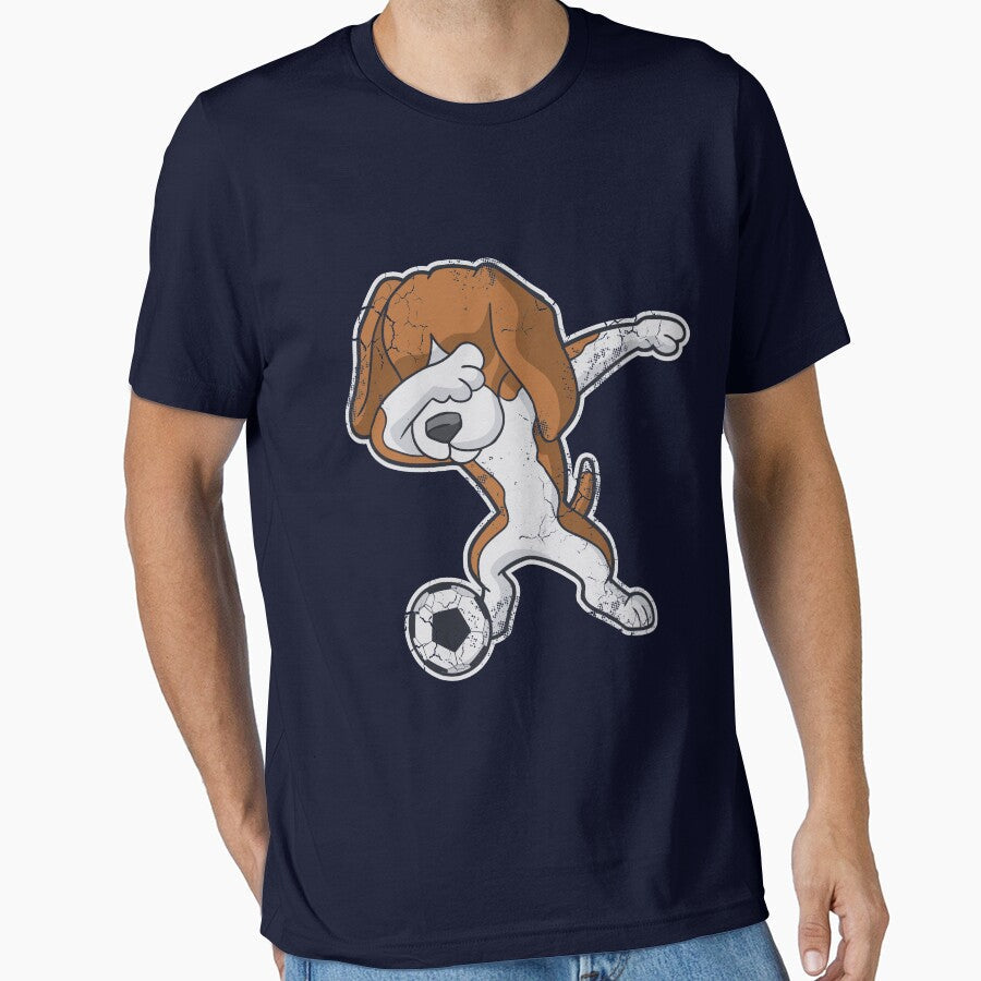 Dabbing Beagle Soccer Dog by frittata - Adult & Kids T-Shirts, Sweatshirts & Hoodies apparel design preview 1