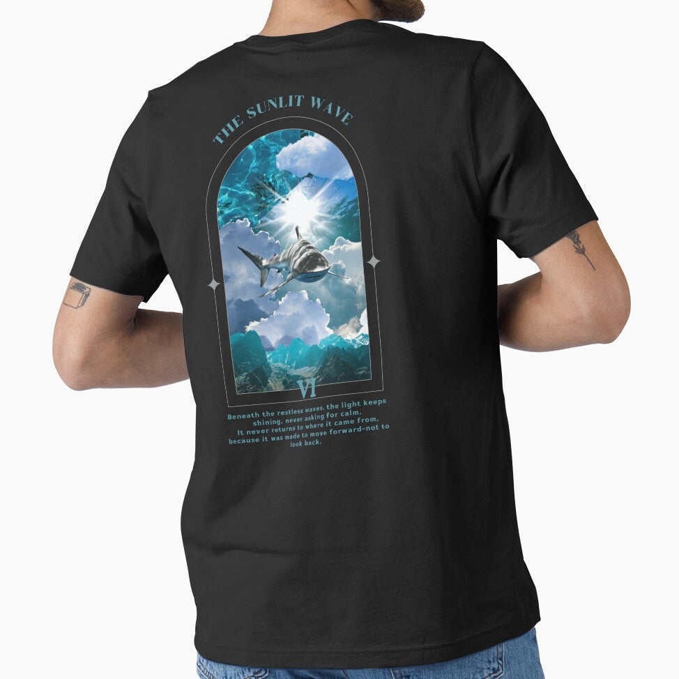 The Sunlit Wave Shark Surreal Art by Diece studio - Adult & Kids T-Shirts, Sweatshirts & Hoodies apparel design preview 1