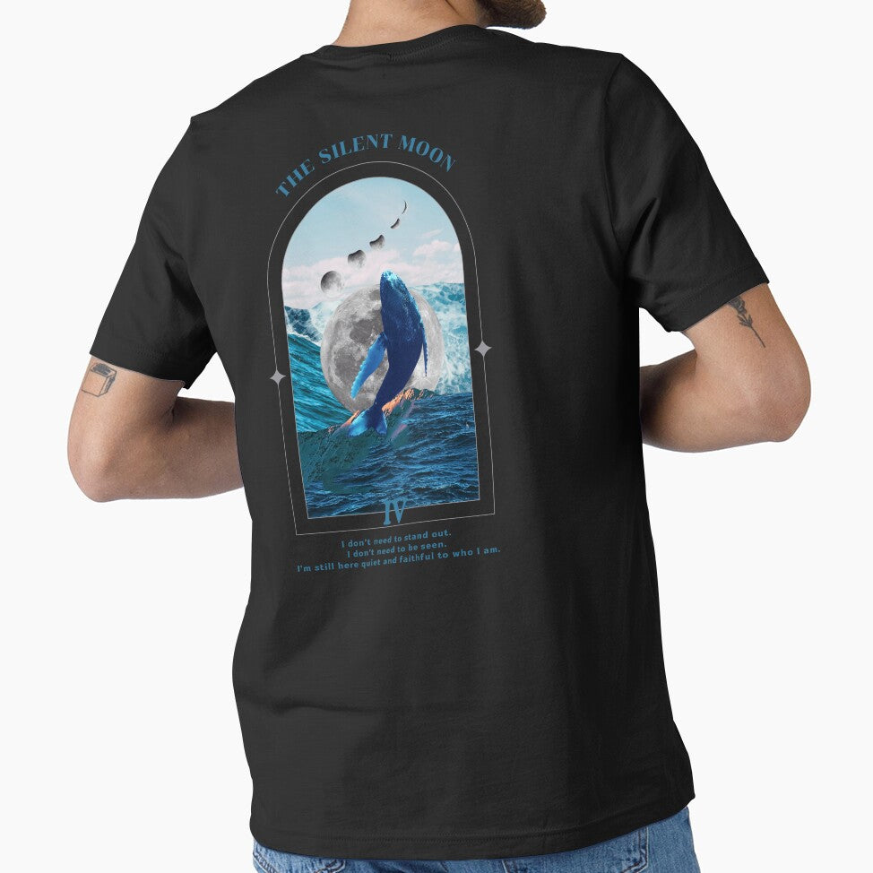 The Silent Moon Humpback Whale Surreal Art by Diece - Adult & Kids T-Shirts, Sweatshirts & Hoodies apparel design preview 1