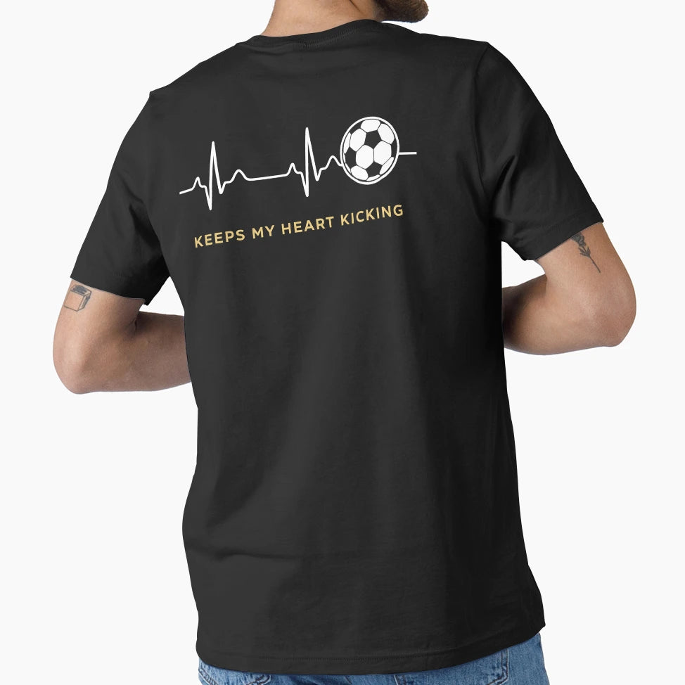 Soccer Keeps My Heart Kicking T-Shirt - Fun Novelty Design for Adults - T-Shirt, Sweatshirt, Hoodie