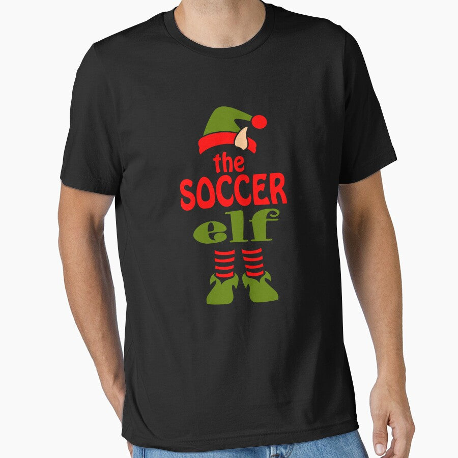 Soccer, Elf, Xmas, Christmas by LusterCraft - Adult & Kids T-Shirts, Sweatshirts & Hoodies apparel design preview 1