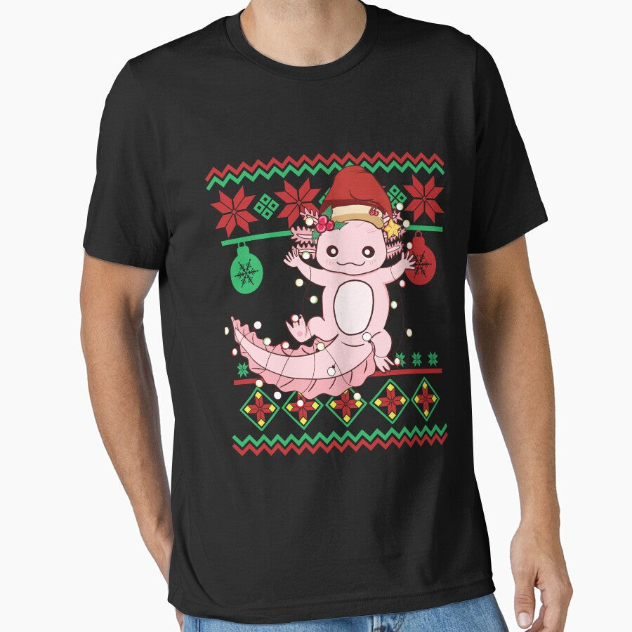 Xmas Axolotl Christmas Sweater by PrinChic! - Adult & Kids T-Shirts, Sweatshirts & Hoodies apparel design preview 1