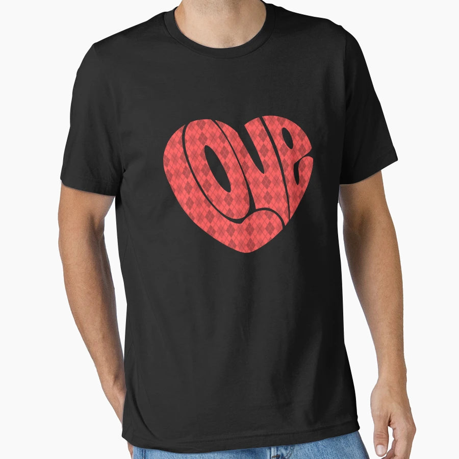 Love Word Heart Shape Red Heart T-Shirt - Fun Novelty Design Unisex - T-Shirt, Sweatshirt, Hoodie
