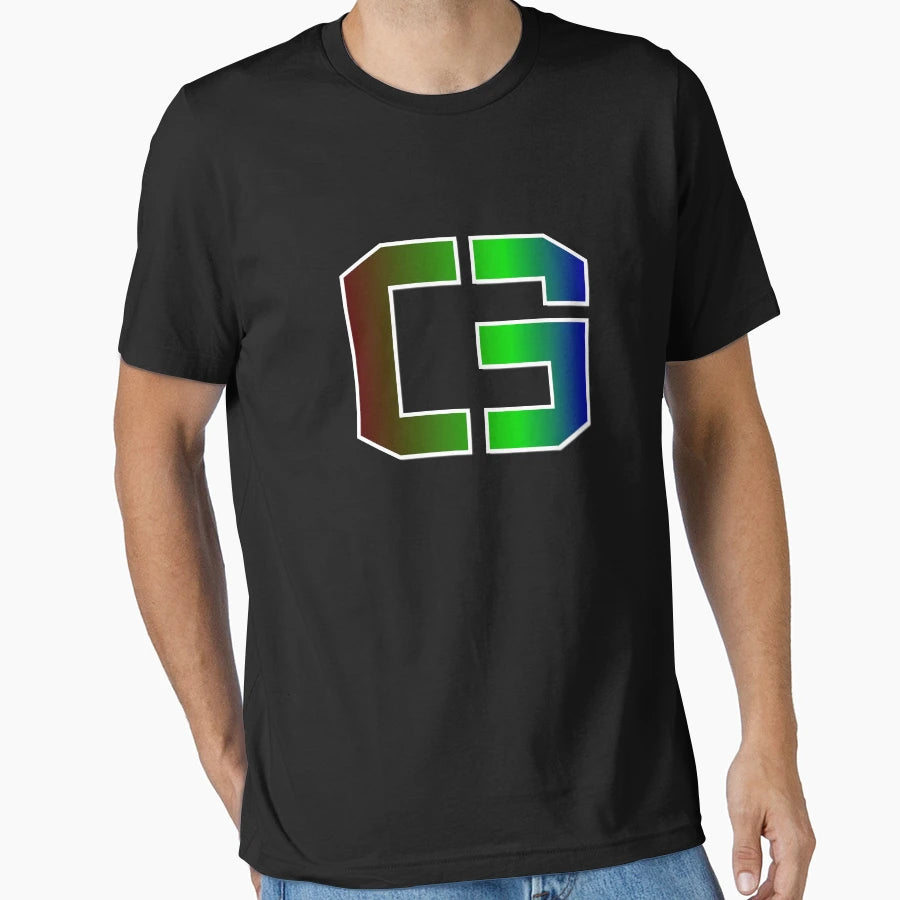Large Letter G Elegant Colored Monogram T-Shirt - Trendy Graphic Men Women - T-Shirt, Sweatshirt, Hoodie