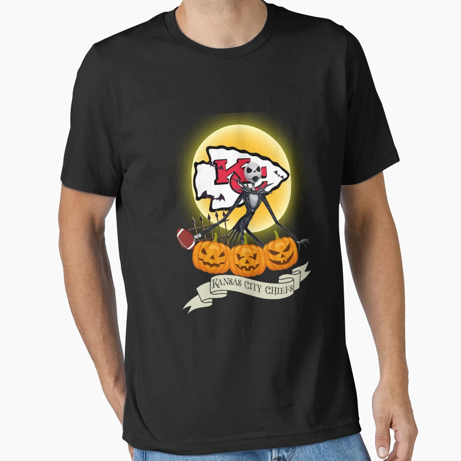 Halloween Chiefs Jack Skellington T-Shirt - Unique Graphic Unisex - T-Shirt, Sweatshirt, Hoodie