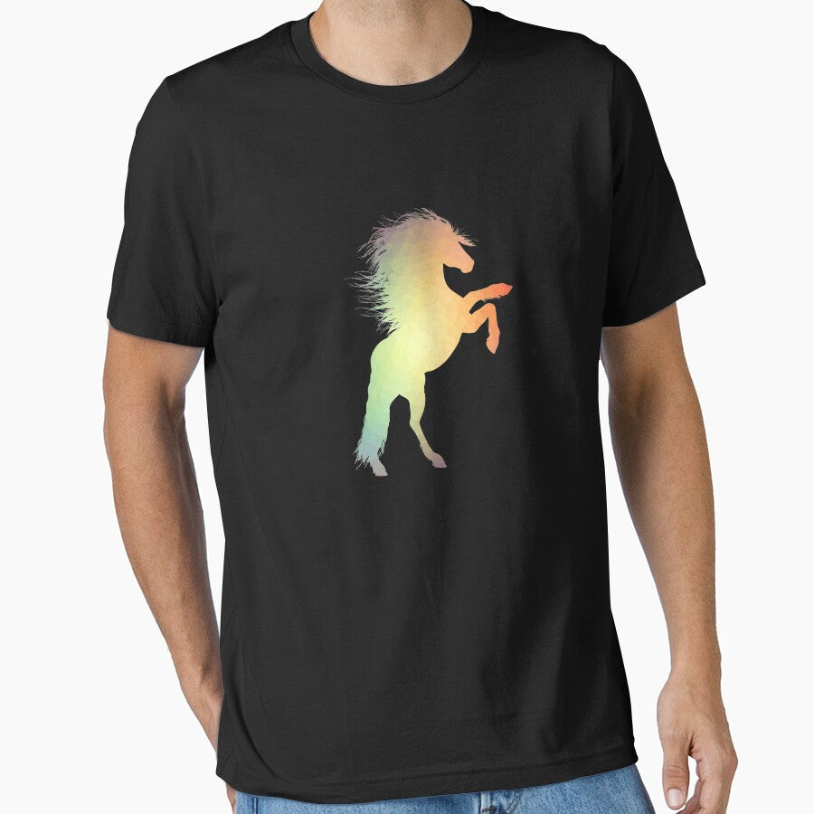 Colorful Horse on hind legs by Dan66 - Adult & Kids T-Shirts, Sweatshirts & Hoodies apparel design preview 1