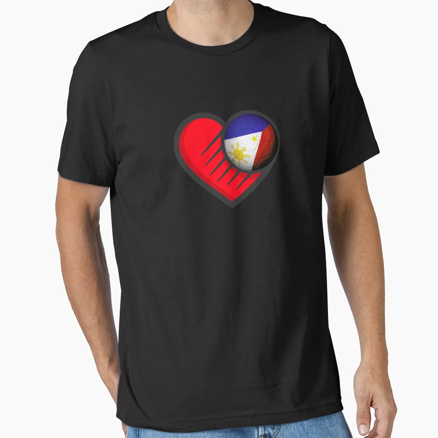 Love Philippine Football Soccer Ball T-Shirt - Minimalist Print Unisex - T-Shirt, Sweatshirt, Hoodie