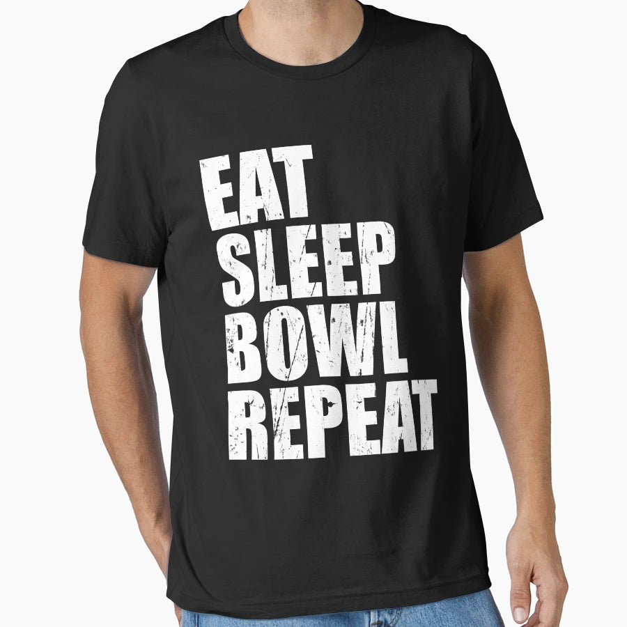 Eat Sleep Bowl Repeat Gift High School T-Shirt - Unique Graphic Unisex - T-Shirt, Sweatshirt, Hoodie