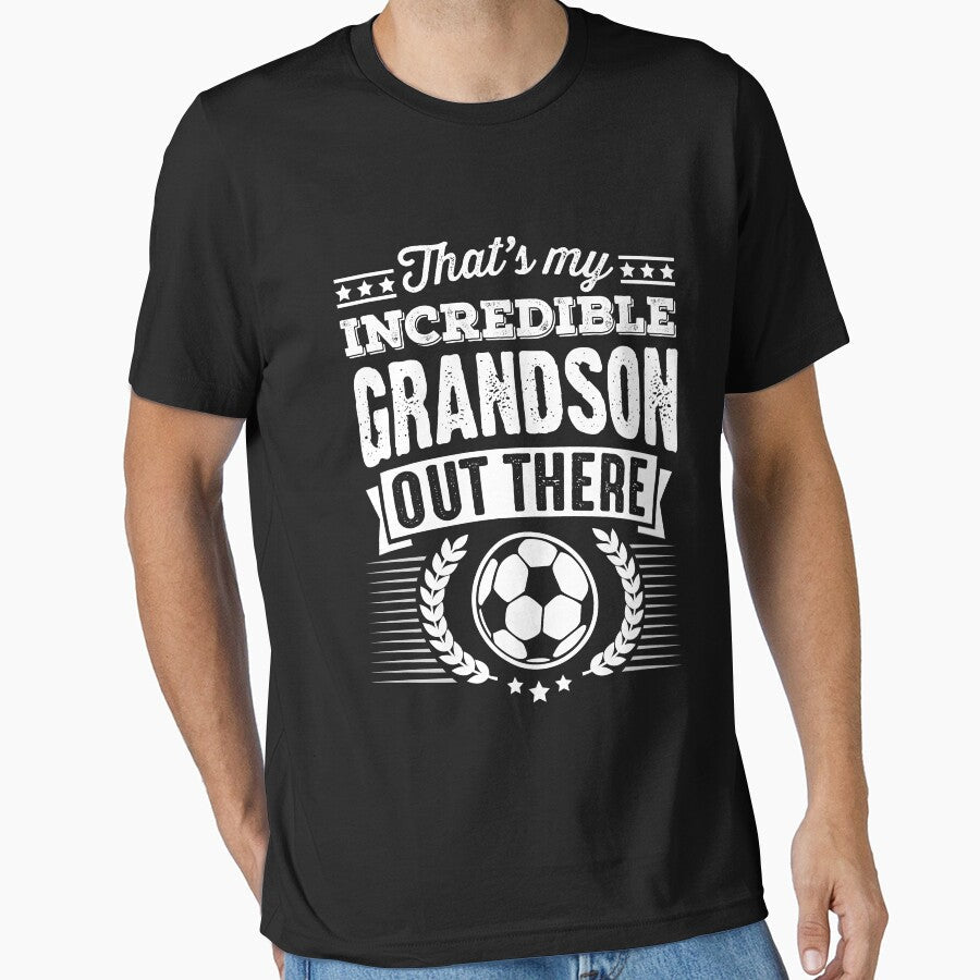 Awesome Soccer Grandson Grandma Grandpa by noirty - Adult & Kids T-Shirts, Sweatshirts & Hoodies apparel design preview 1
