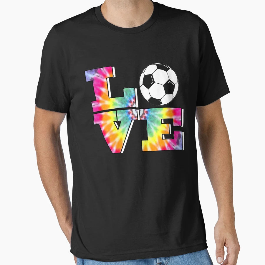Color Burst Soccer Love Tie Dye T-Shirt - Trendy Graphic for Adults - T-Shirt, Sweatshirt, Hoodie