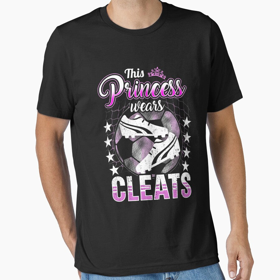 This princess wears cleats soccer girl by Captain - Adult & Kids T-Shirts, Sweatshirts & Hoodies apparel design preview 1