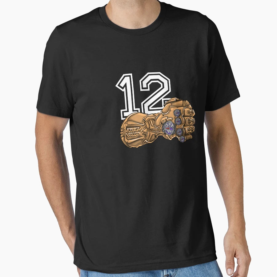 Brady 12 Super Bowl Rings T-Shirt - Trendy Graphic Men Women - T-Shirt, Sweatshirt, Hoodie