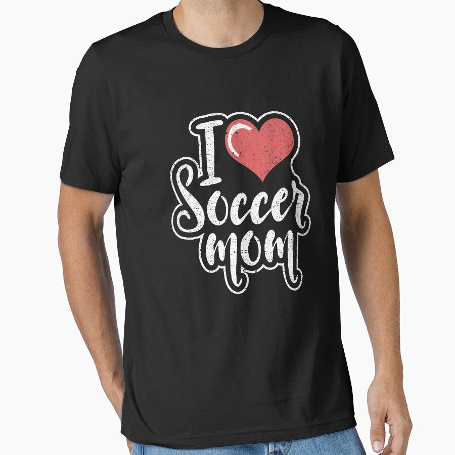 I Love Soccer Moms Heart Sport Dad Father Husband by - Adult & Kids T-Shirts, Sweatshirts & Hoodies apparel design preview 1